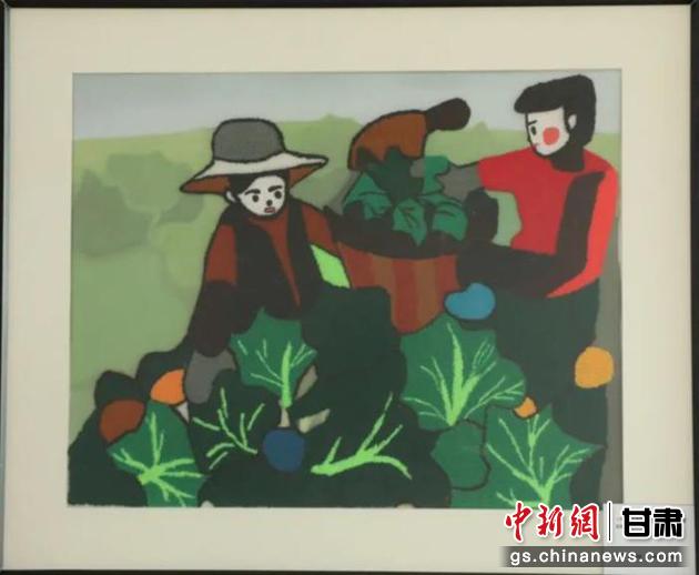 皋蘭縣高原夏菜項目幫助當?shù)貗D女增收致富。刺繡 黃淑娟 繡稿 趙海科