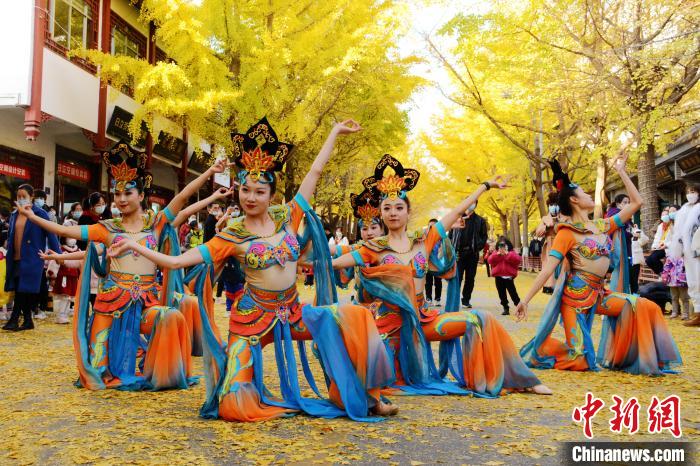圖為秦州區(qū)文旅局組織的舞蹈隊(duì)帶來的舞蹈《絲路》?！∏刂輩^(qū)委宣布供圖