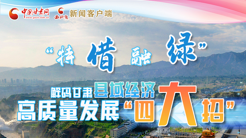 圖解|“特、借、融、綠”解碼甘肅縣域經(jīng)濟(jì)高質(zhì)量發(fā)展“四大招”